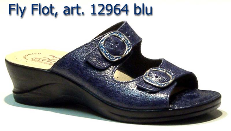 CIABATTA DONNA FLY FLOT CON DUE FIBBIE ANATOMICA MADE IN ITALY